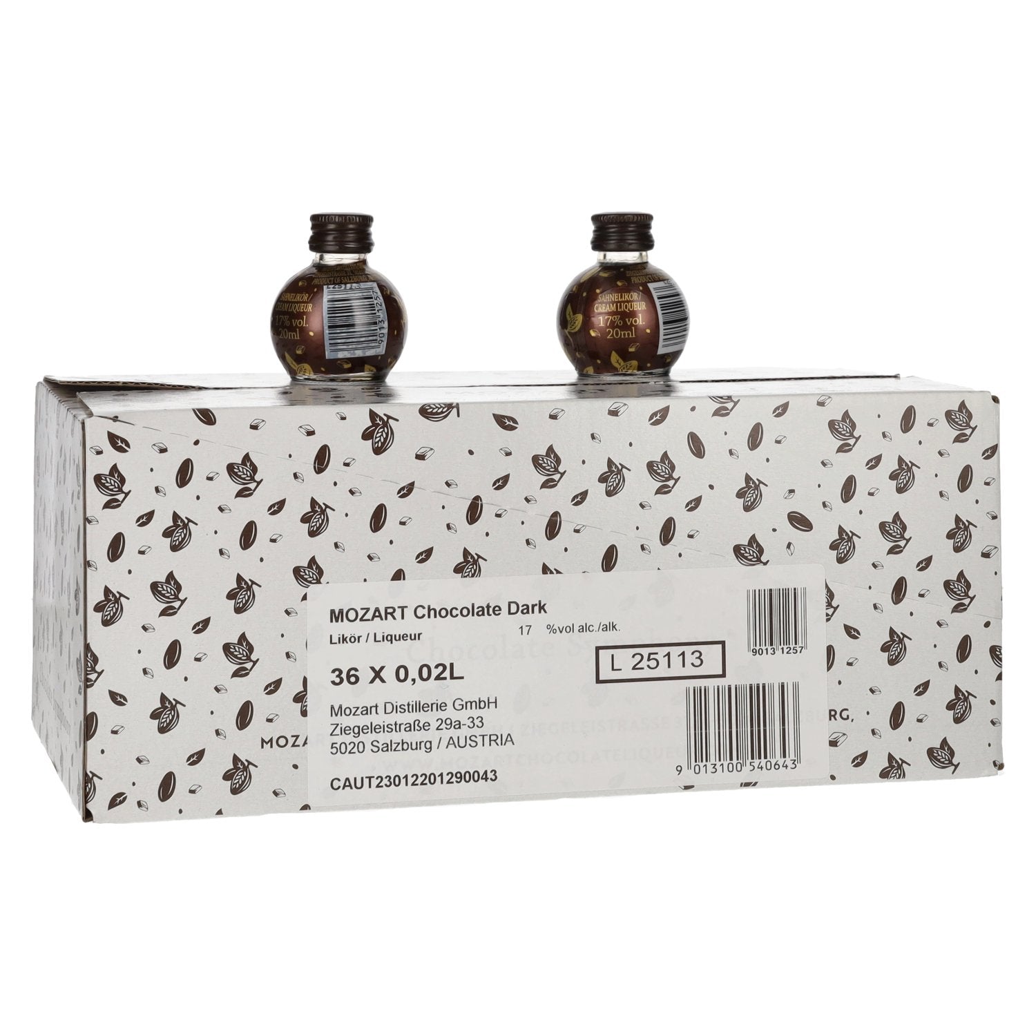 Mozart Chocolate Dark Sahnelikör 17% Vol. 36x0,02l