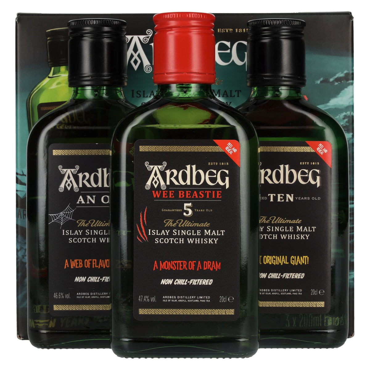 Ardbeg The Three MONSTERS OF SMOKE 46.7% Vol. 3x0.2l in gift box