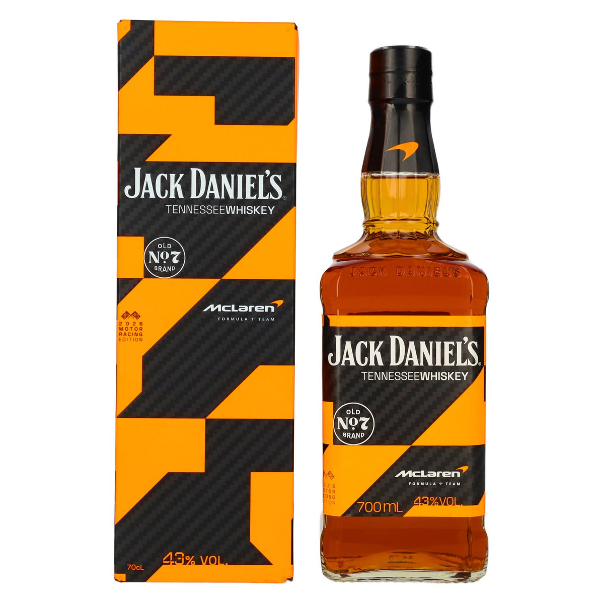 Jack Daniel's Old No. 7 Brand McLaren Formula 1 Team Tennesse Whiskey Racing Edition 2026 43% Vol. 0,7l in Geschenkbox