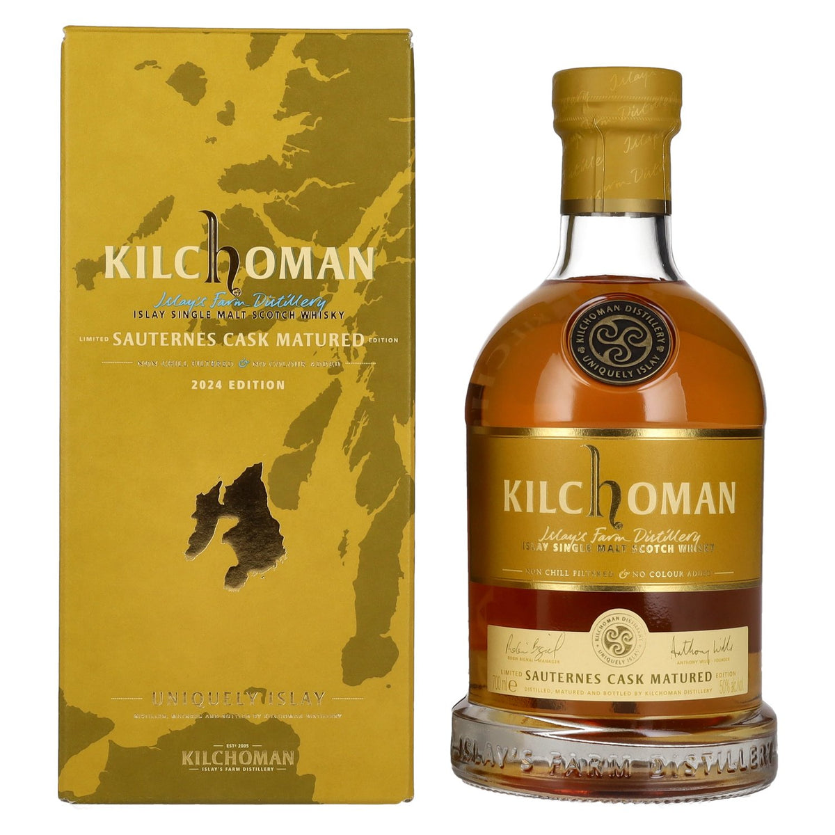 Kilchoman SAUTERNES CASK MATURED Islay Single Malt Limited Edition 2024 50% Vol. 0.7l in gift box