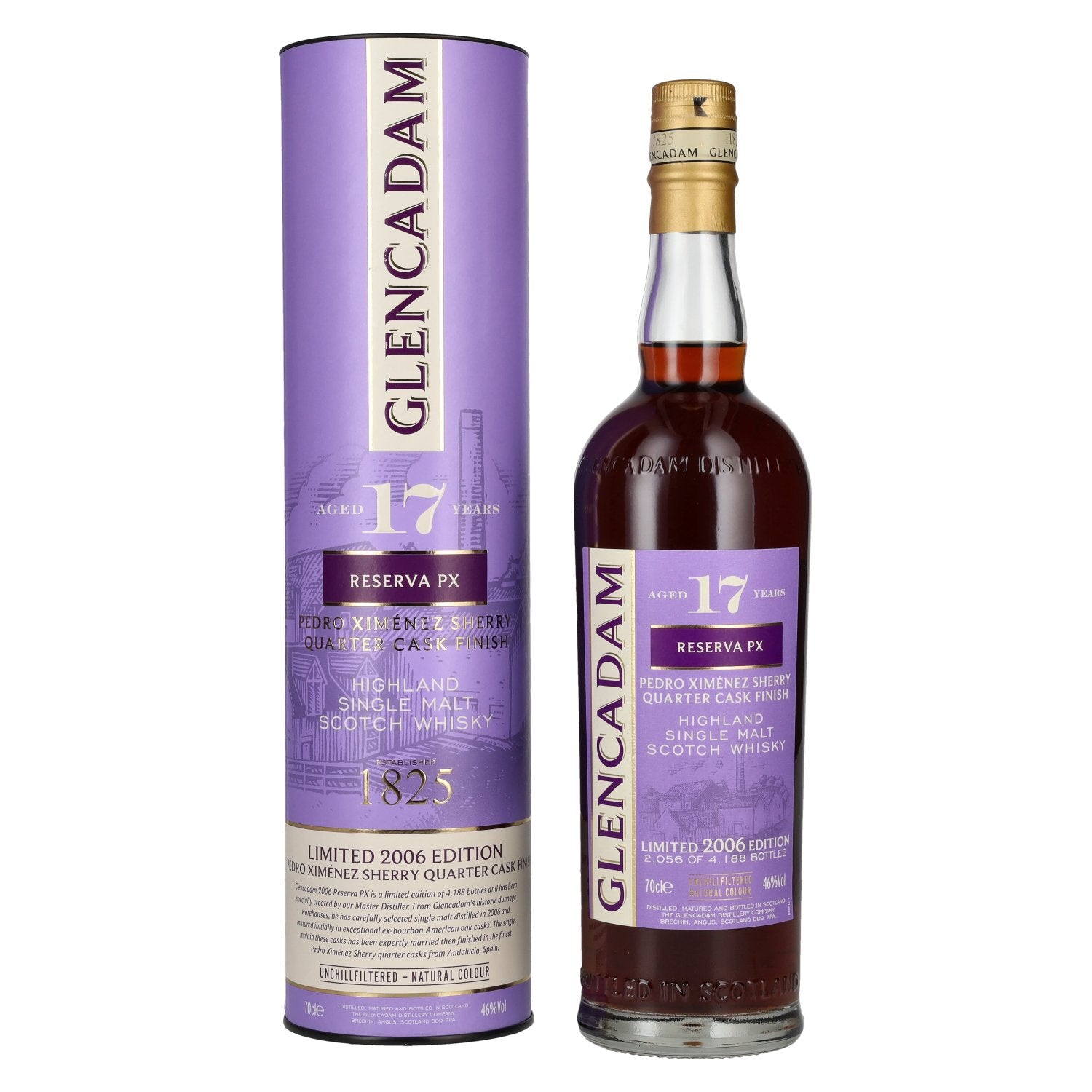 Glencadam 17 Years Old Reserva PX Sherry Quarter Cask Finish 46% Vol. 0.7L in Gift Box