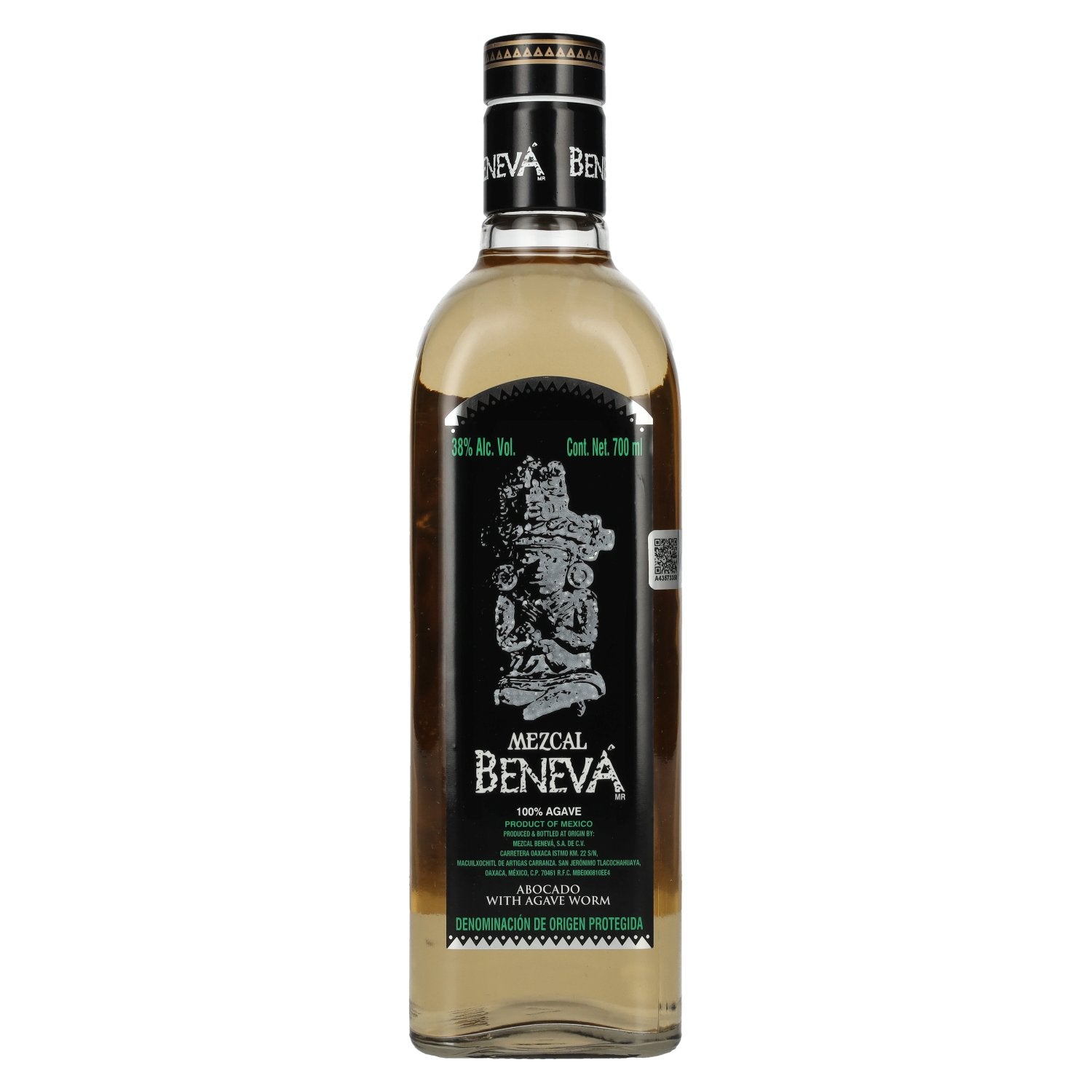 Beneva Mezcal with Agave Worm 100% Agave PDO 38% Vol. 0.7l