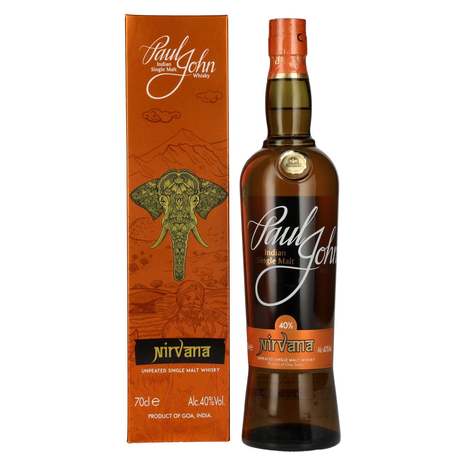 Paul John NIRVANA Indian Single Malt Whisky 40% Vol. 0,7l in Geschenkbox