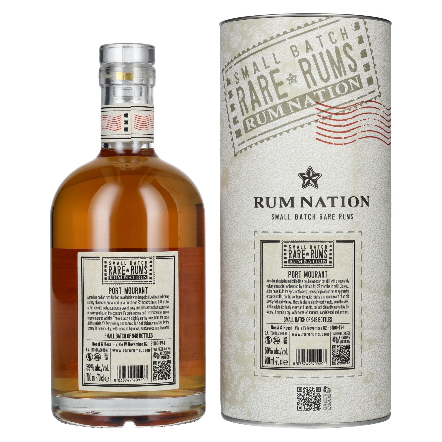 Rum Nation Rare Rums PORT MOURANT 2010/2022 59% Vol. 0,7l in Geschenkbox