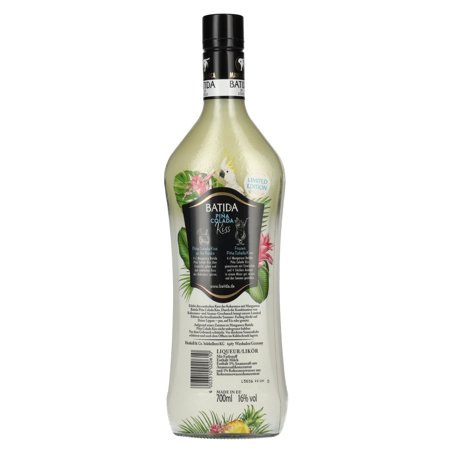 Mangaroca BATIDA de Côco Piña Colada Kiss Limited Edition 16% Vol. 0,7l