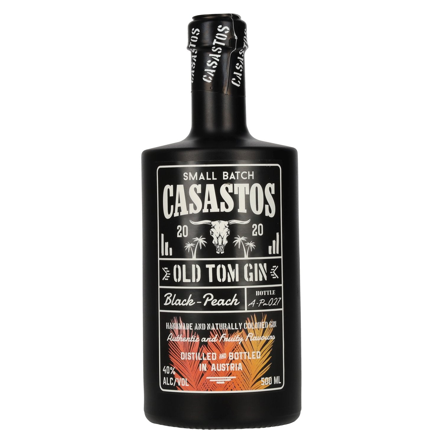 CASASTOS Old Tom Gin Small Batch Black-Peach 40% Vol. 0.5l