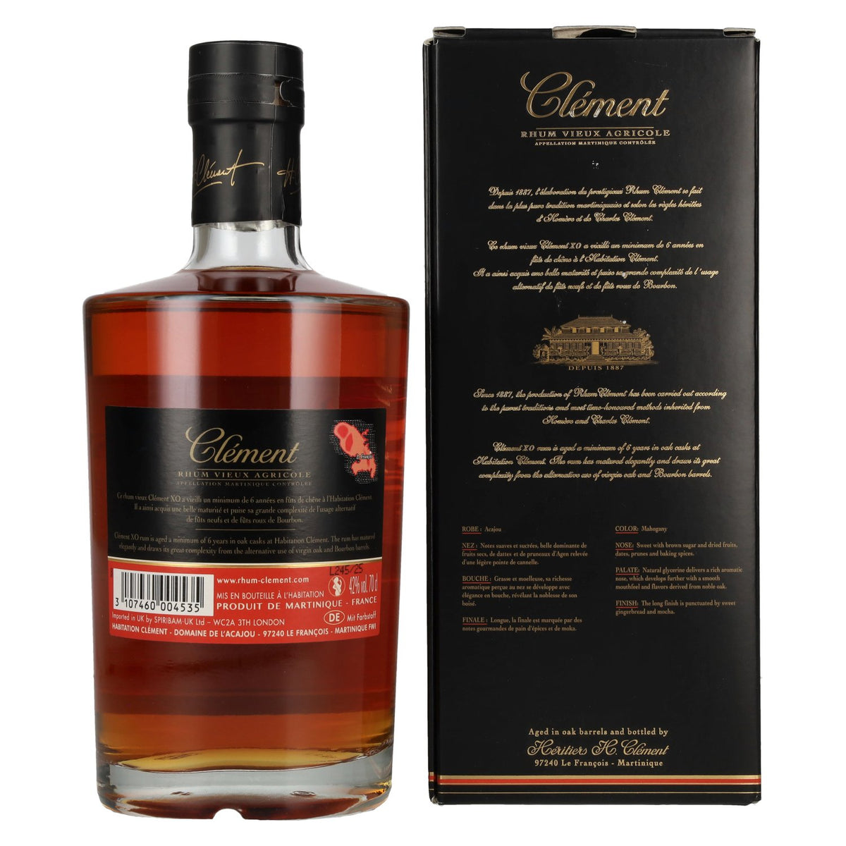 Clément Rhum Vieux Agricole X.O 42% Vol. 0.7L in gift box