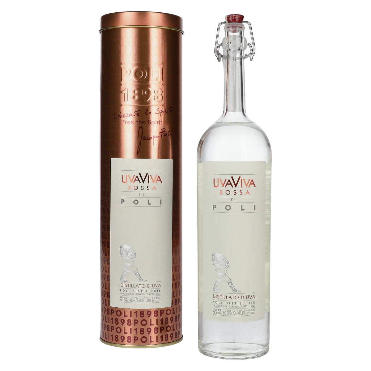 Poli UVAVIVA Red 40% Vol. 0.7L in Tin Box