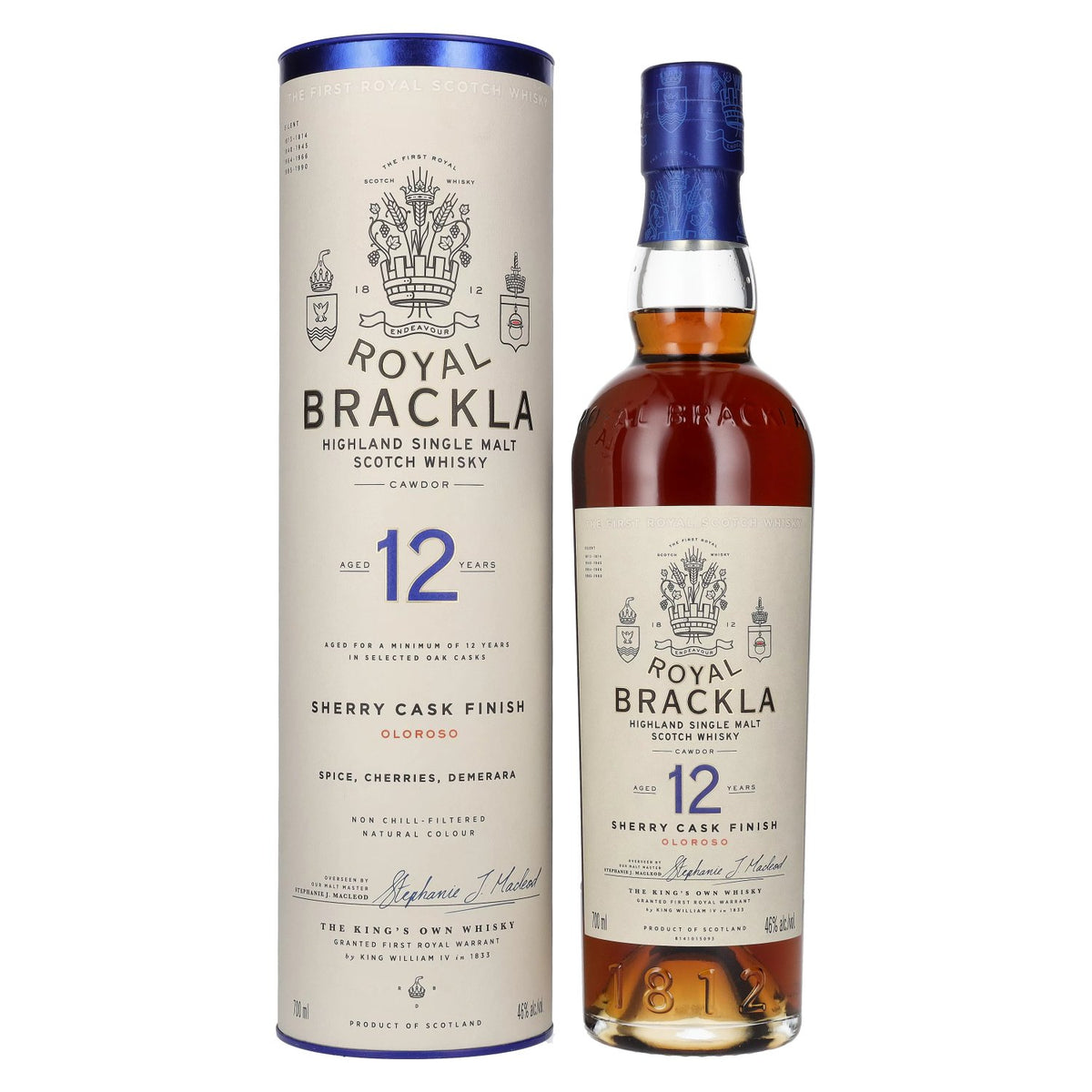 Royal Brackla 12 Years Old Oloroso Sherry Cask Finish 46% Vol. 0.7l in Gift Box