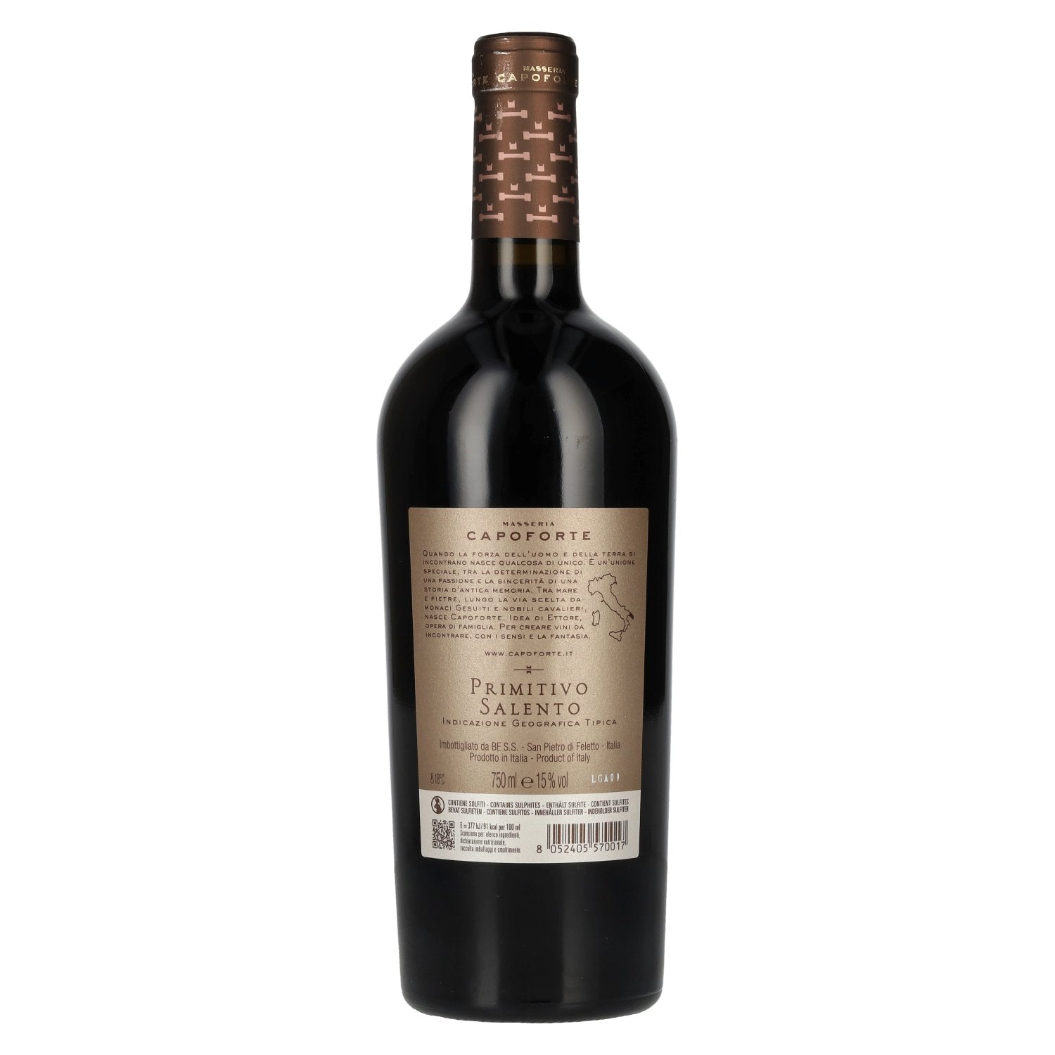 Masseria Capoforte Primitivo Salento Red IGT 2023 15% Vol. 0,75l