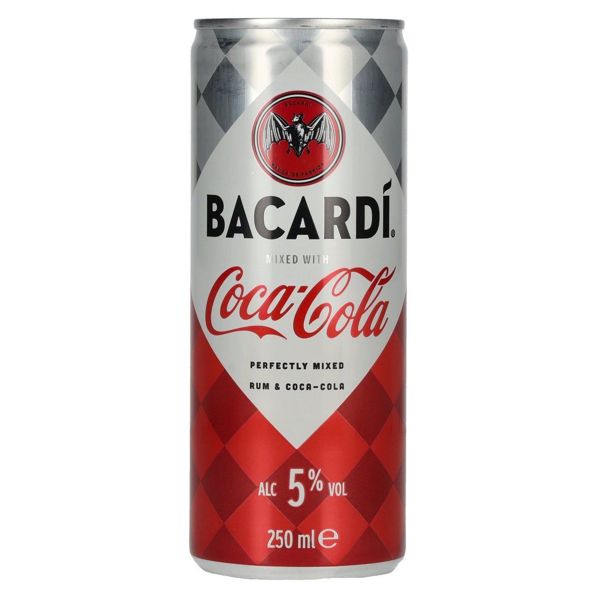 Bacardi Rum &amp; Coca Cola 5% ABV, 0.25l can, deposit required