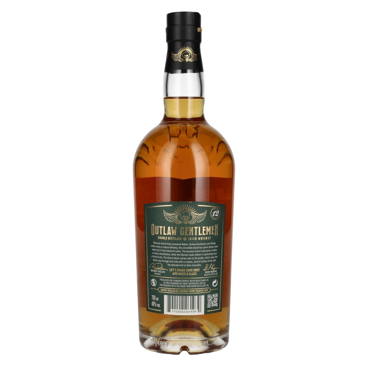 VOLBEAT 12 Years Old Outlaw Gentlemen Irish Whiskey 46% Vol. 0.7l