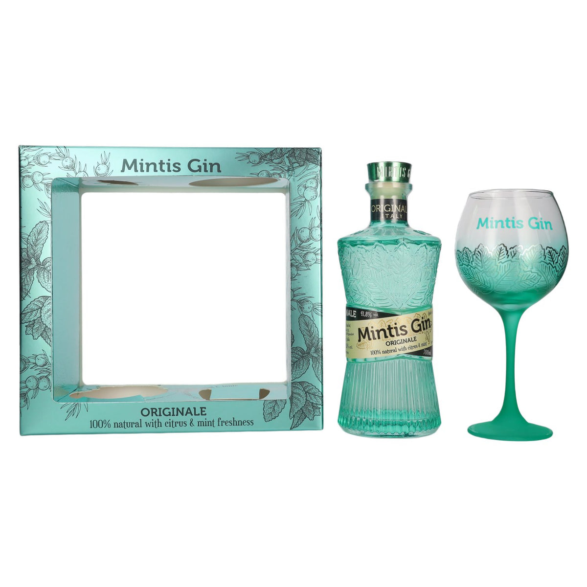 Mintis ORIGINAL Gin 41.8% ABV, 0.7l, in a gift box with a glass