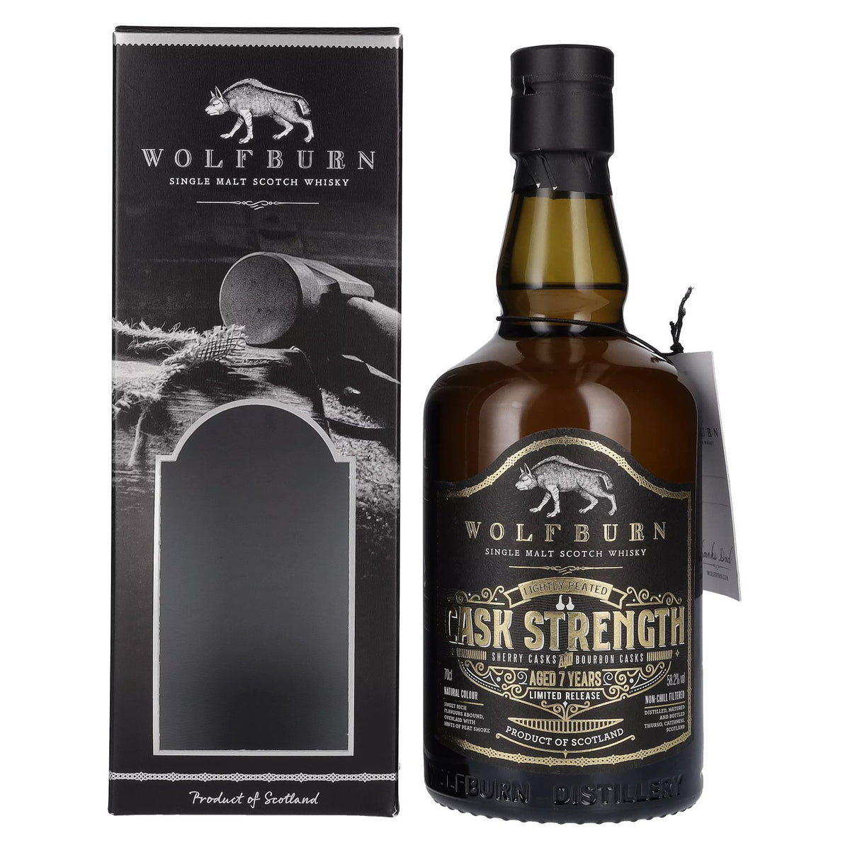 Wolfburn 7 Years Old Single Malt CASK STRENGTH Father's Day Edition 58.2% Vol. 0.7l in Gift Box