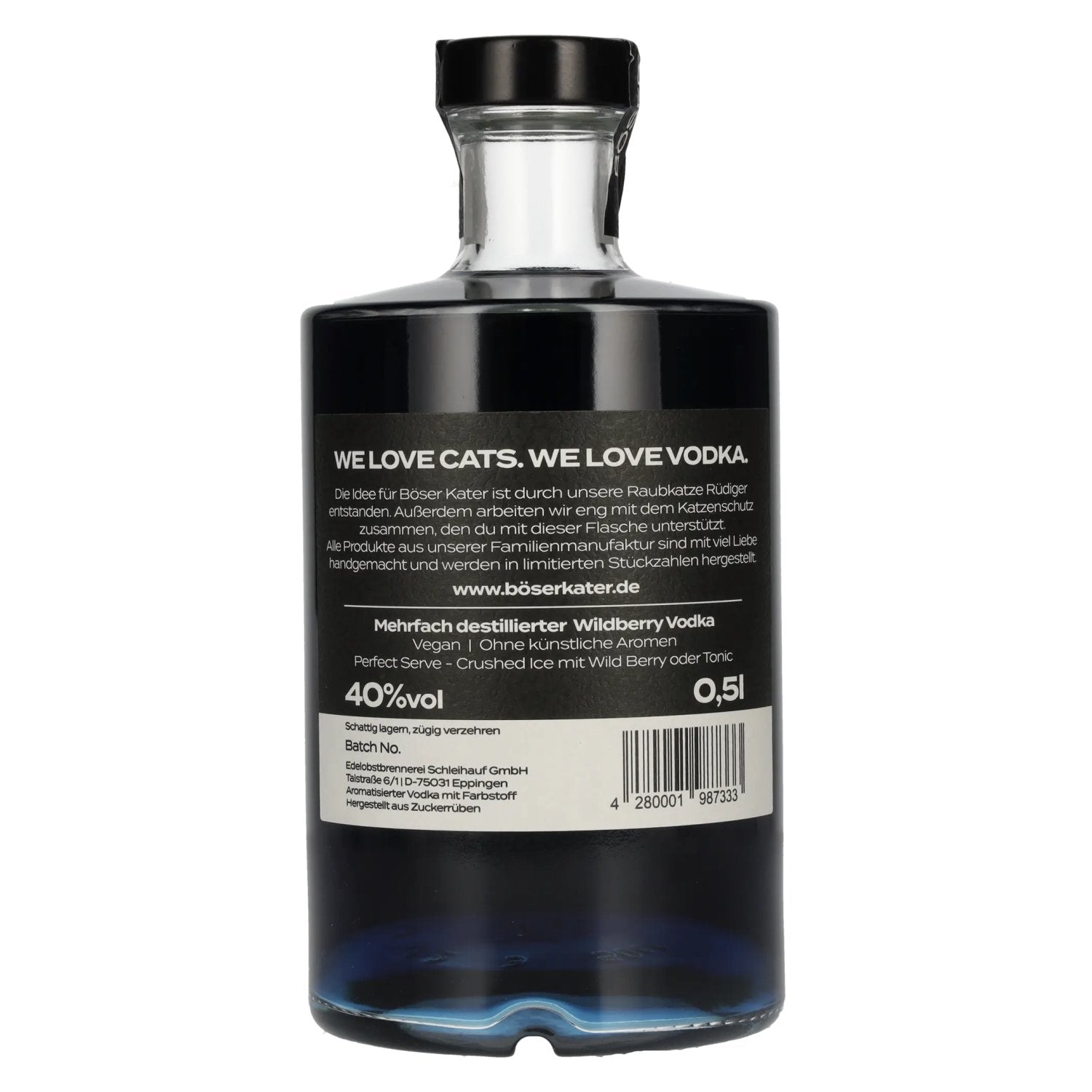 BÖSER KATER Wildberry Colour Changing Vodka 40% Vol. 0,5l