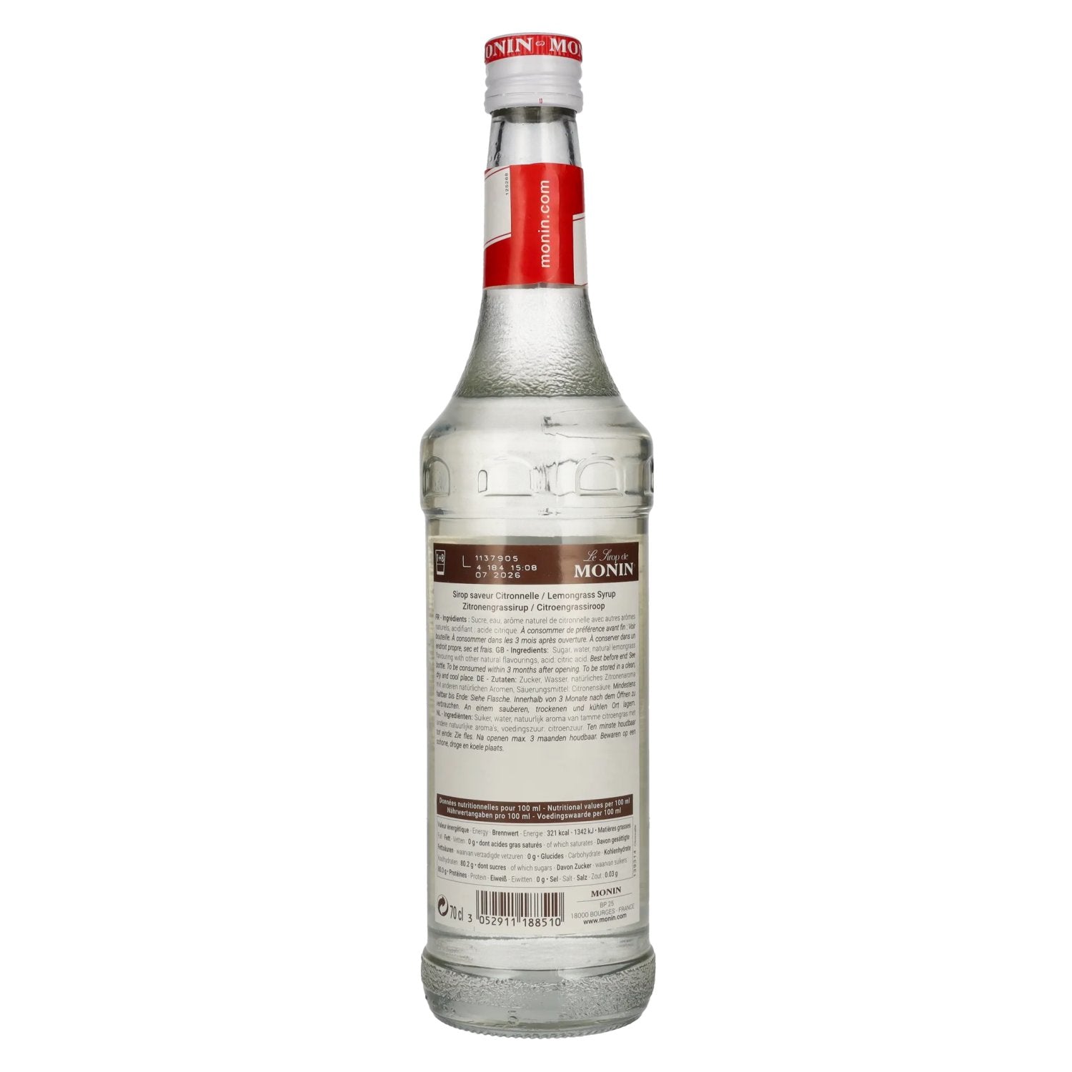 Monin Lemongrass Syrup 0.7l