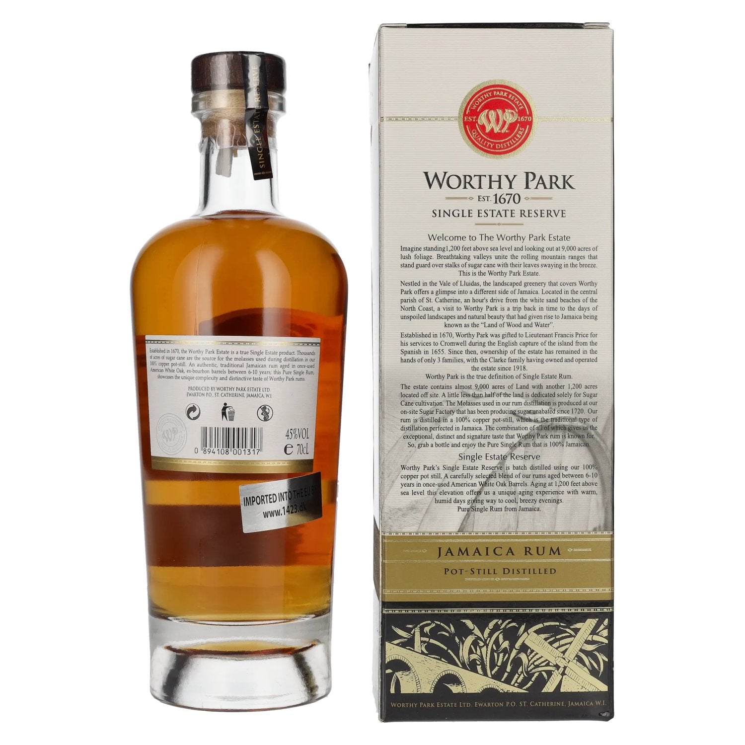 Worthy Park Single Estate Reserve Jamaica Rum 45% Vol. 0.7l in gift box
