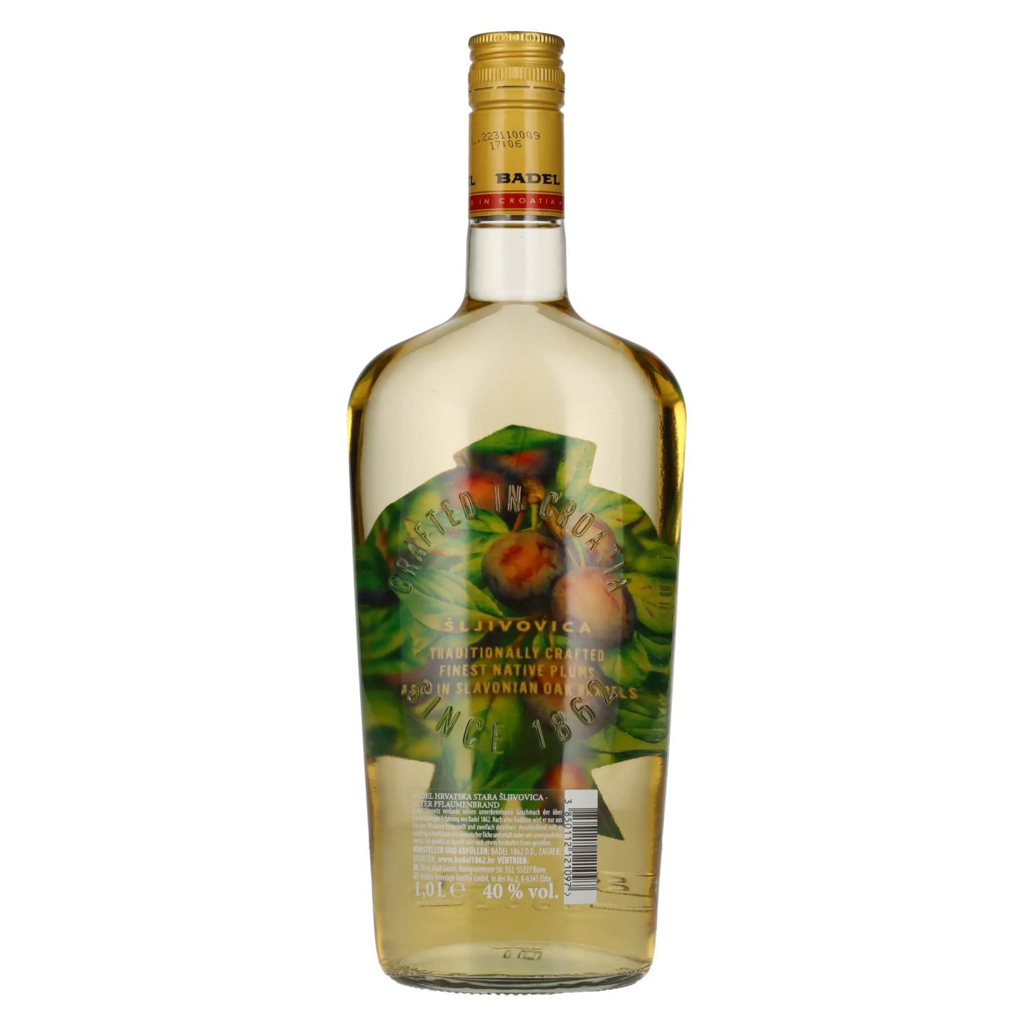 Badel Sljivovica Aged Plum Brandy 40% Vol. 1L