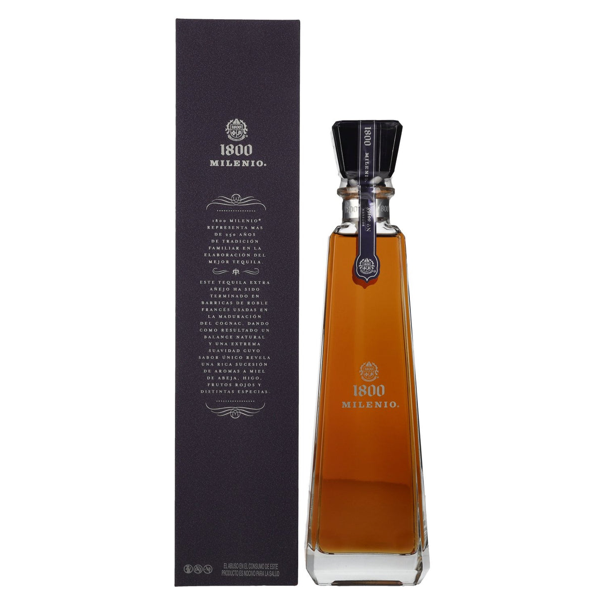 1800 Milenio Tequila 100% Agave 38% vol. 0.7 l in a gift box