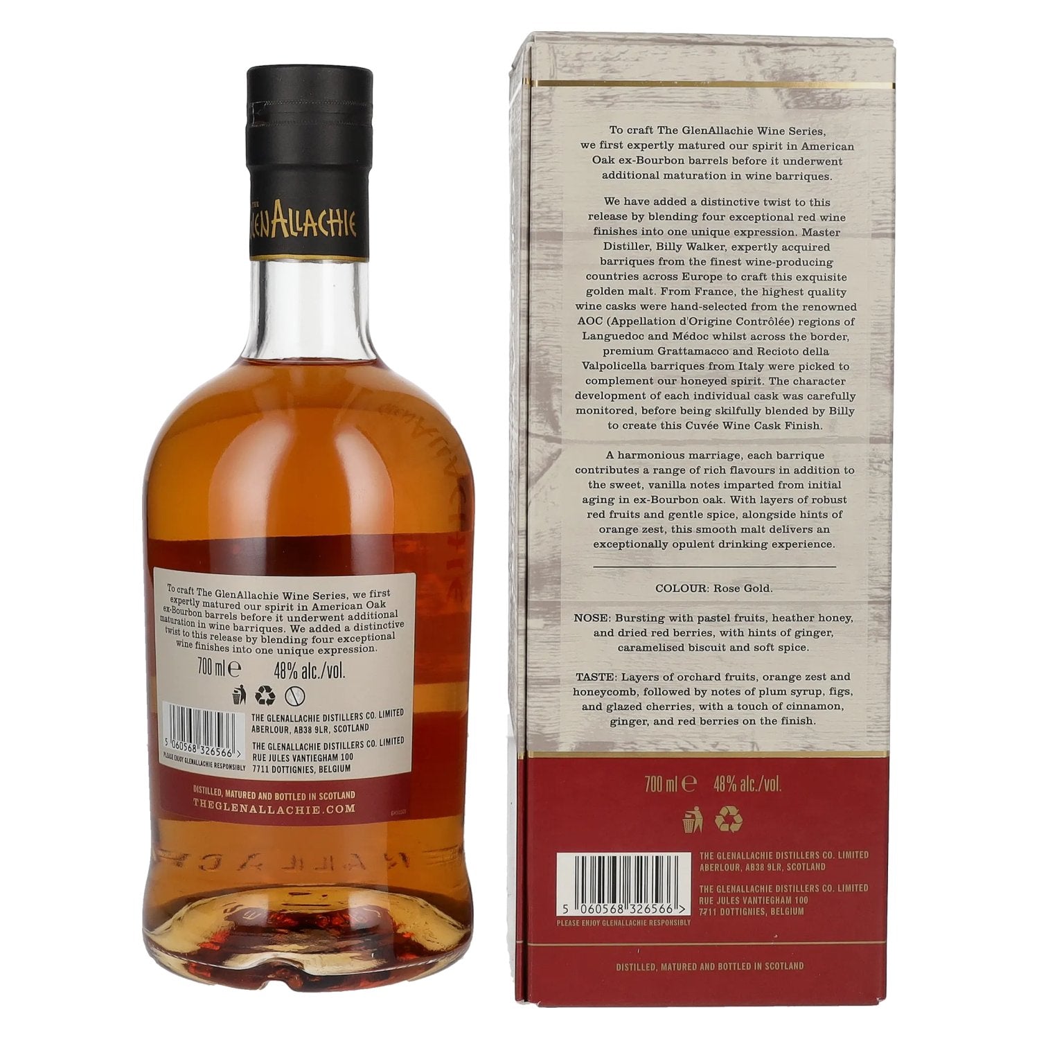 The GlenAllachie 10 Years Old Wine Cuvée Cask Finish 2012 48% Vol. 0,7l in Geschenkbox