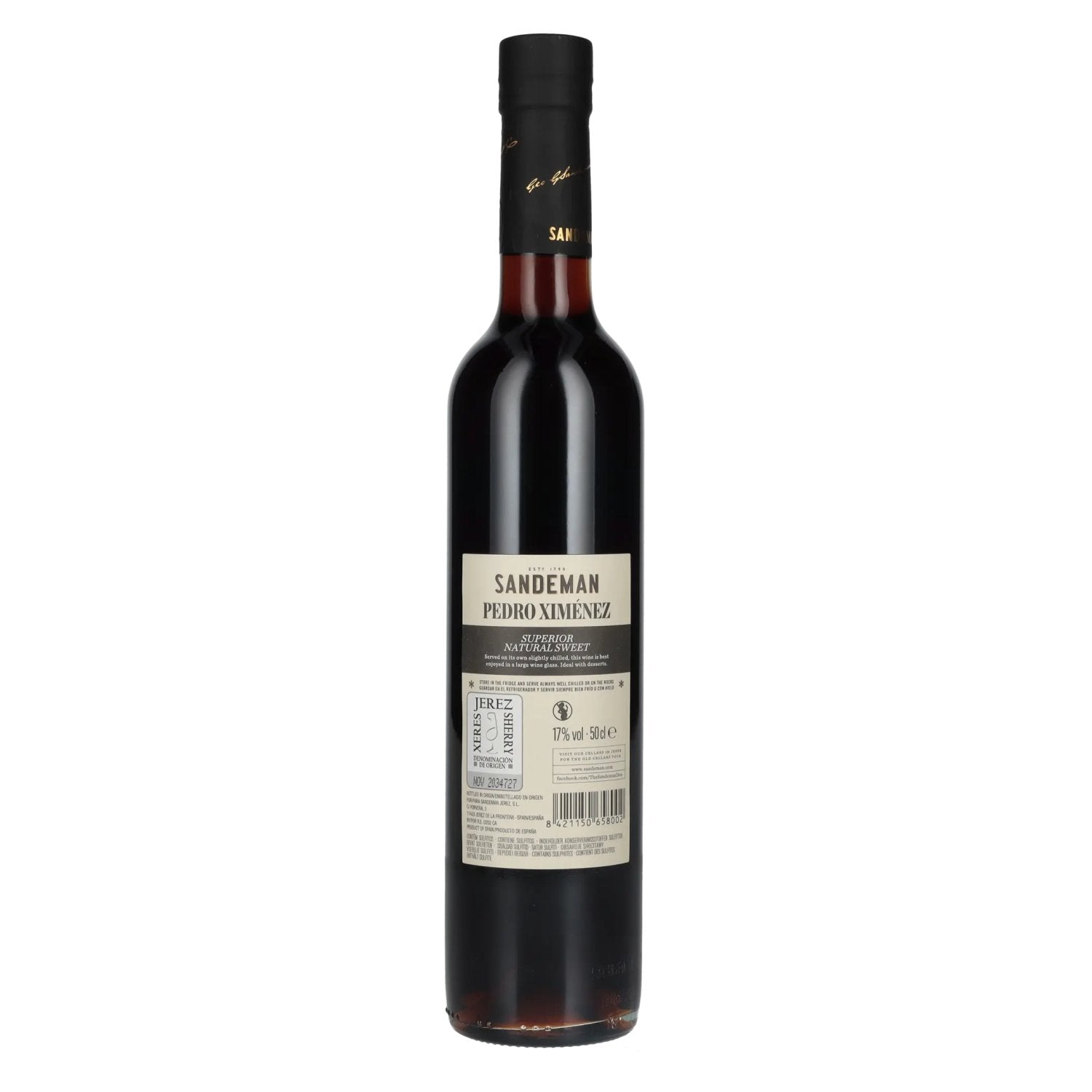 Sandeman PEDRO XIMÉNEZ Superior Natural Sweet Sherry 17% Vol. 0,5l