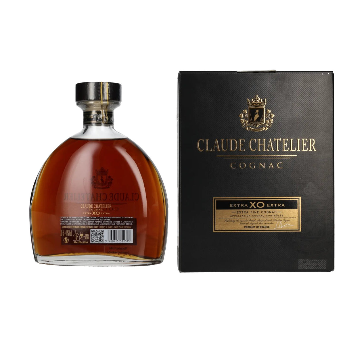 Claude Chatelier Extra XO Extra Fine Cognac 40% vol. 0.7 l in a gift box