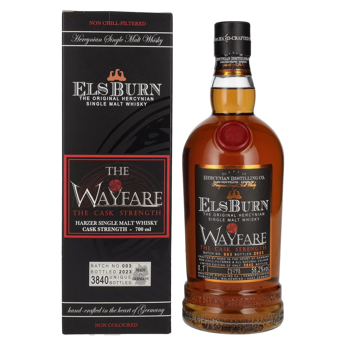 Elsburn WAYFARE The Cask Strength Batch No. 003 2023 58,2% Vol. 0,7l in Geschenkbox