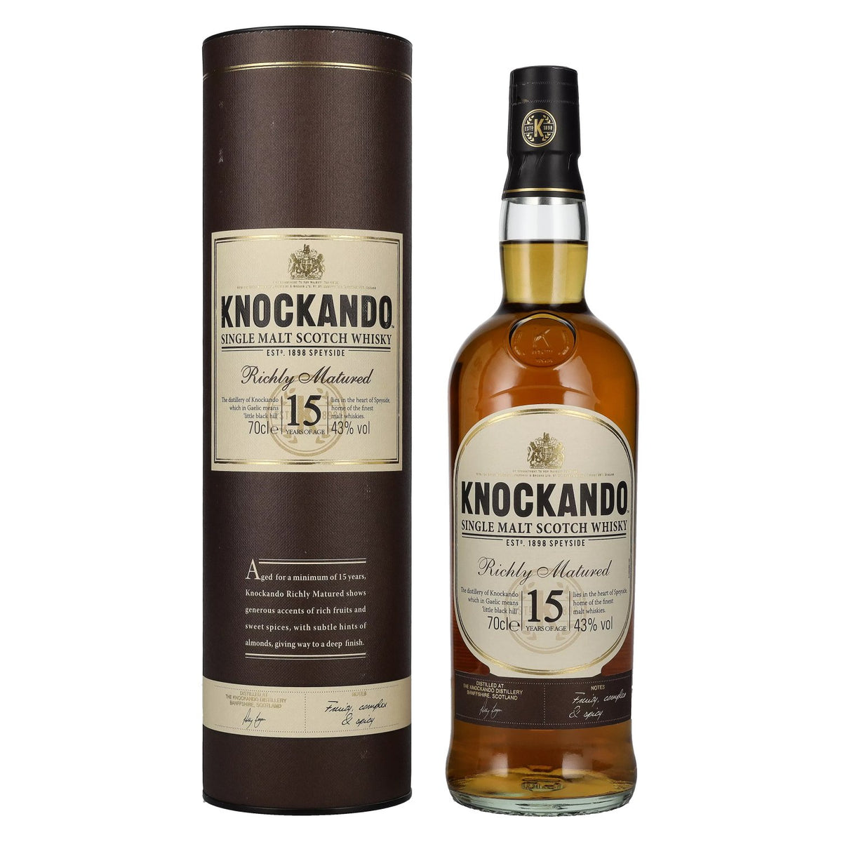 Knockando 15 Years Old Richly Matured 43% Vol. 0.7l in Gift Box