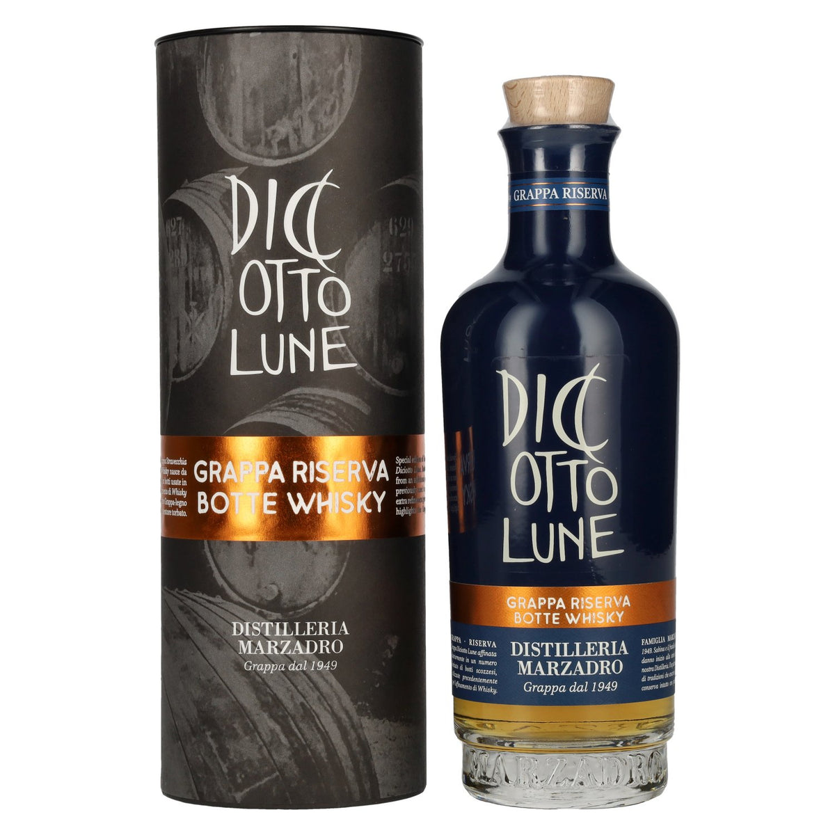 Marzadro DICIOTTO Lune Whisky Cask Finish 42% Vol. 0.5l in Gift Box