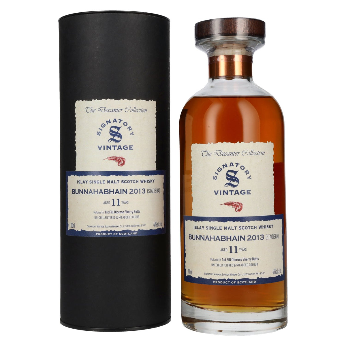 Signatory Vintage Bunnahabhain 11 Years Old Staoisha The Decanter Collection 2013 46% Vol. 0,7l in Geschenkbox