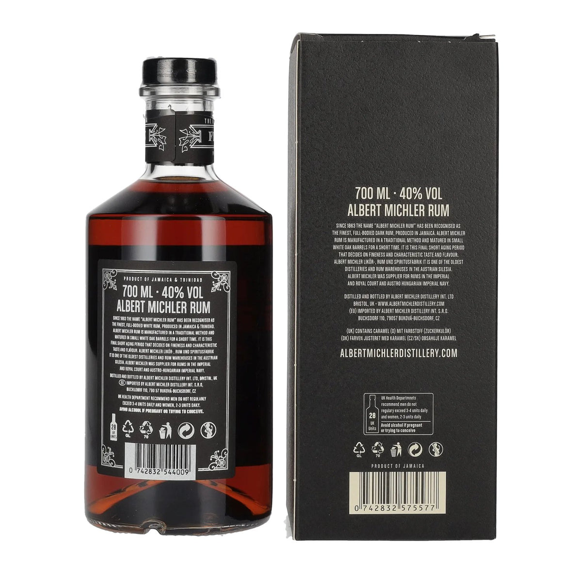 Albert Michler Jamaica Dark Rum 40% Vol. 0.7L in Gift Box