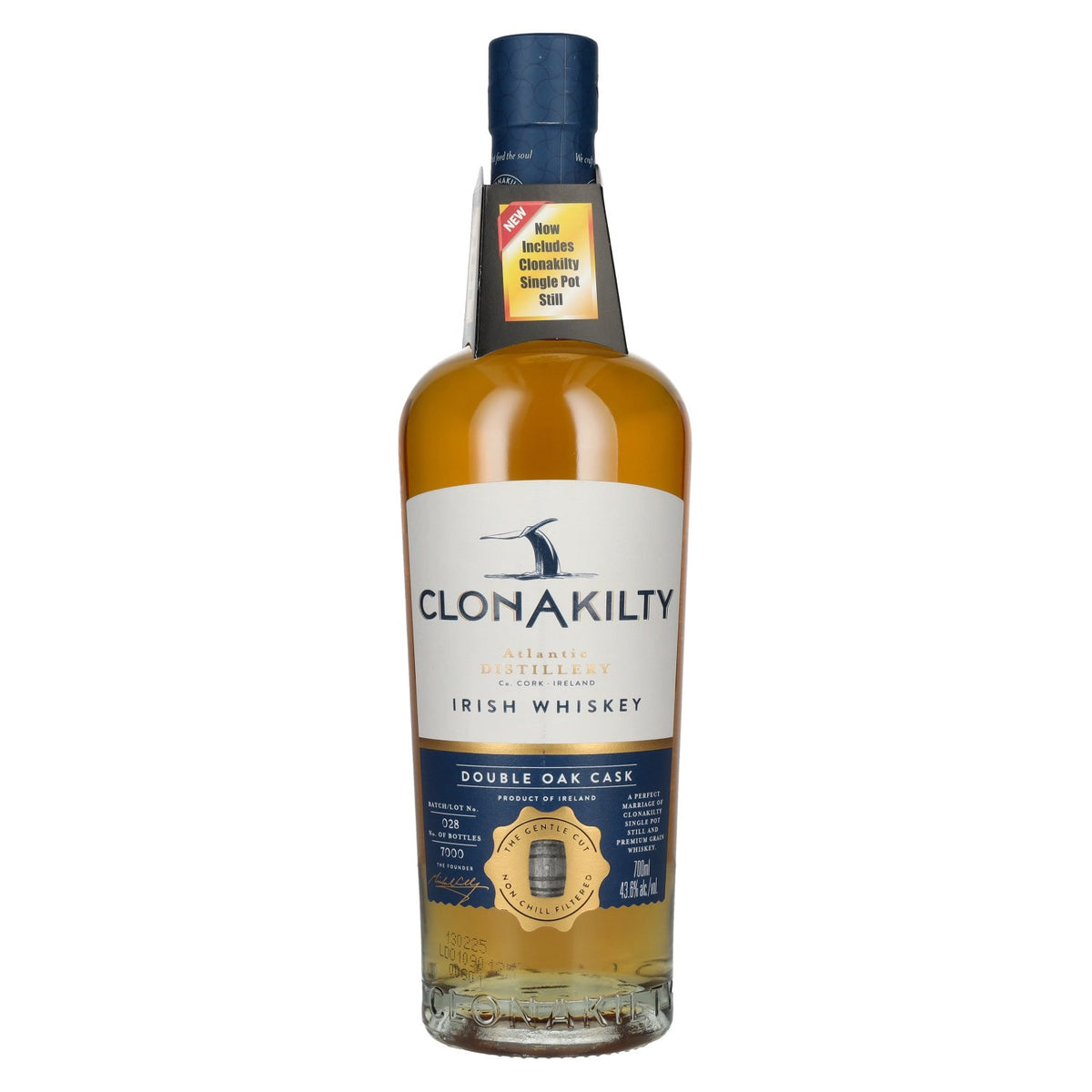 Clonakilty Irish Whiskey SINGLE BATCH Double Oak Finish 43.6% Vol. 0.7l