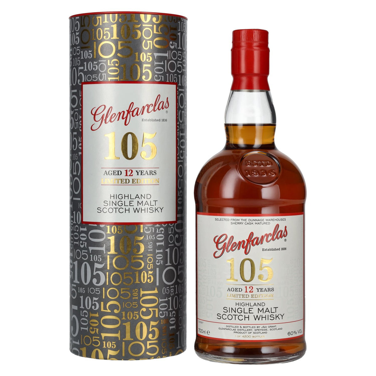 Glenfarclas 105 12 Years Old Highland Single Malt The Hourglass Limited Edition 60% Vol. 0.7L in gift box