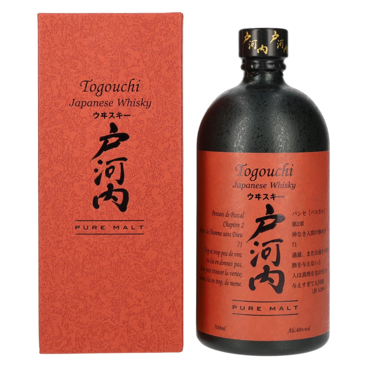 Togouchi PURE MALT Japanese Whisky 40% vol. 0.7 l in a gift box