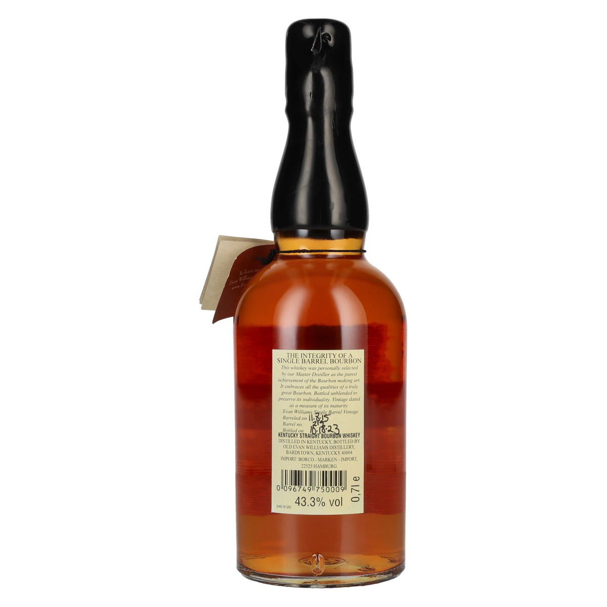 Evan Williams SINGLE BARREL Vintage 2015 43.3% Vol. 0.7l