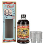 Shanky's Whip The Original Black Liqueur and Whiskey Blend 33% Vol. 0,7l in Geschenkbox mit 4 Shot Gläsern