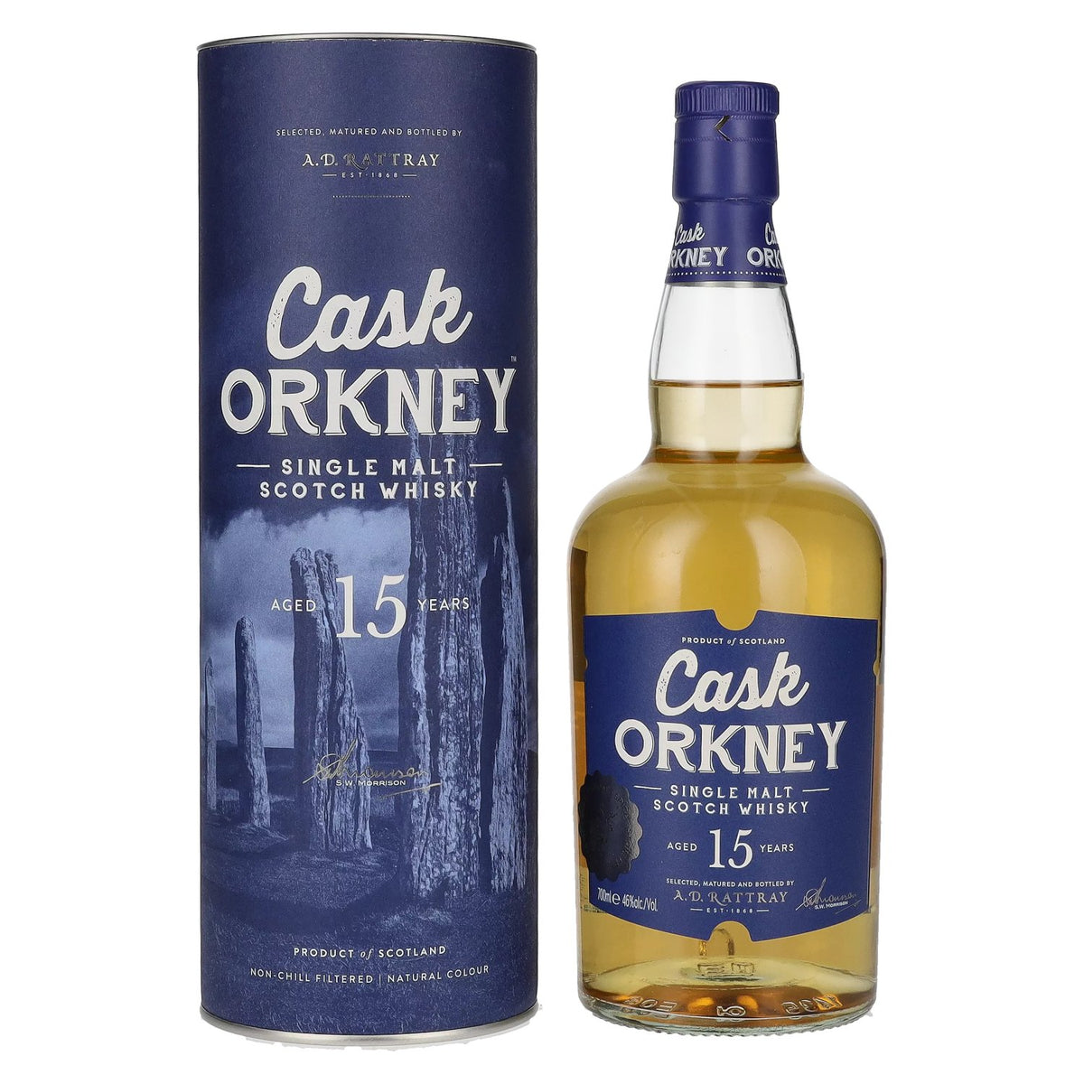 A.D. Rattray Cask ORKNEY 15 Years Old Single Malt 46% vol. 0.7 l in a gift box