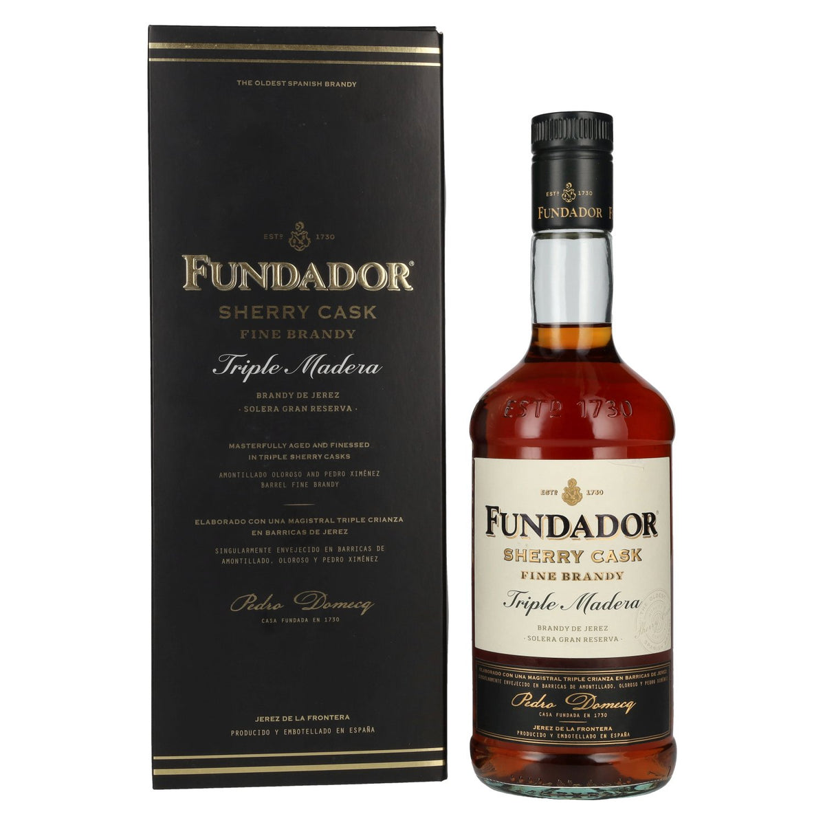 Fundador Triple Madera Sherry Casks Brandy de Jerez 38% Vol. 0.7l in Gift Box