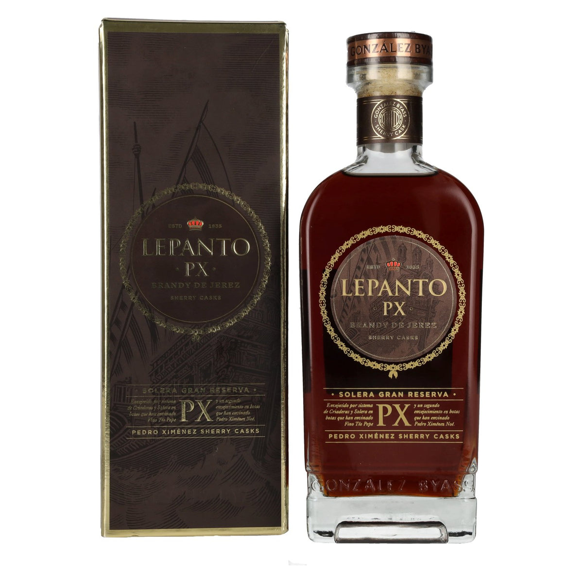 Lepanto P.X. Solera Gran Reserva Brandy de Jerez 36% Vol. 0.7l in Gift Box