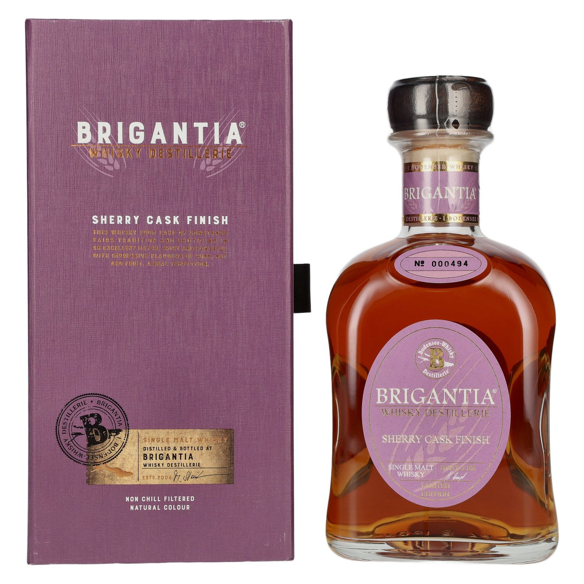 Steinhauser BRIGANTIA Single Malt Whisky, Sherry Cask Finish, 46% vol., 0.7 l, in a gift box