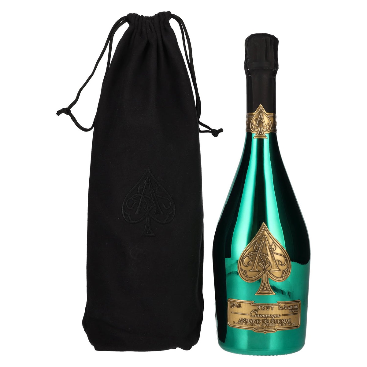 Armand de Brignac Champagne Brut Green Edition 12.5% ABV, 0.75 l in a velvet bag