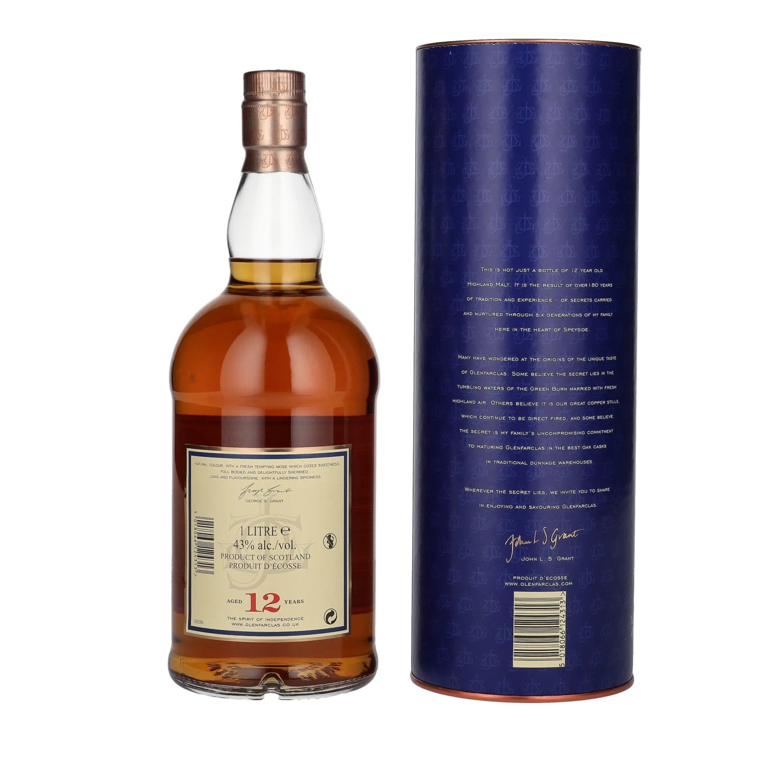 Glenfarclas 12 Years Old Highland Single Malt Scotch Whisky 43% Vol. 1l in Gift Box
