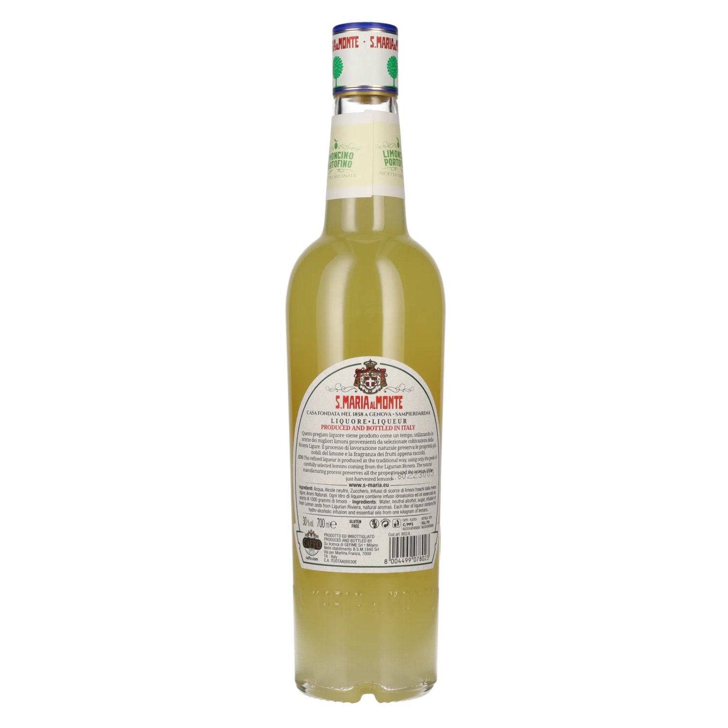 S. Maria al Monte Limoncino Portofino Lemon Liqueur 30% Vol. 0.7l