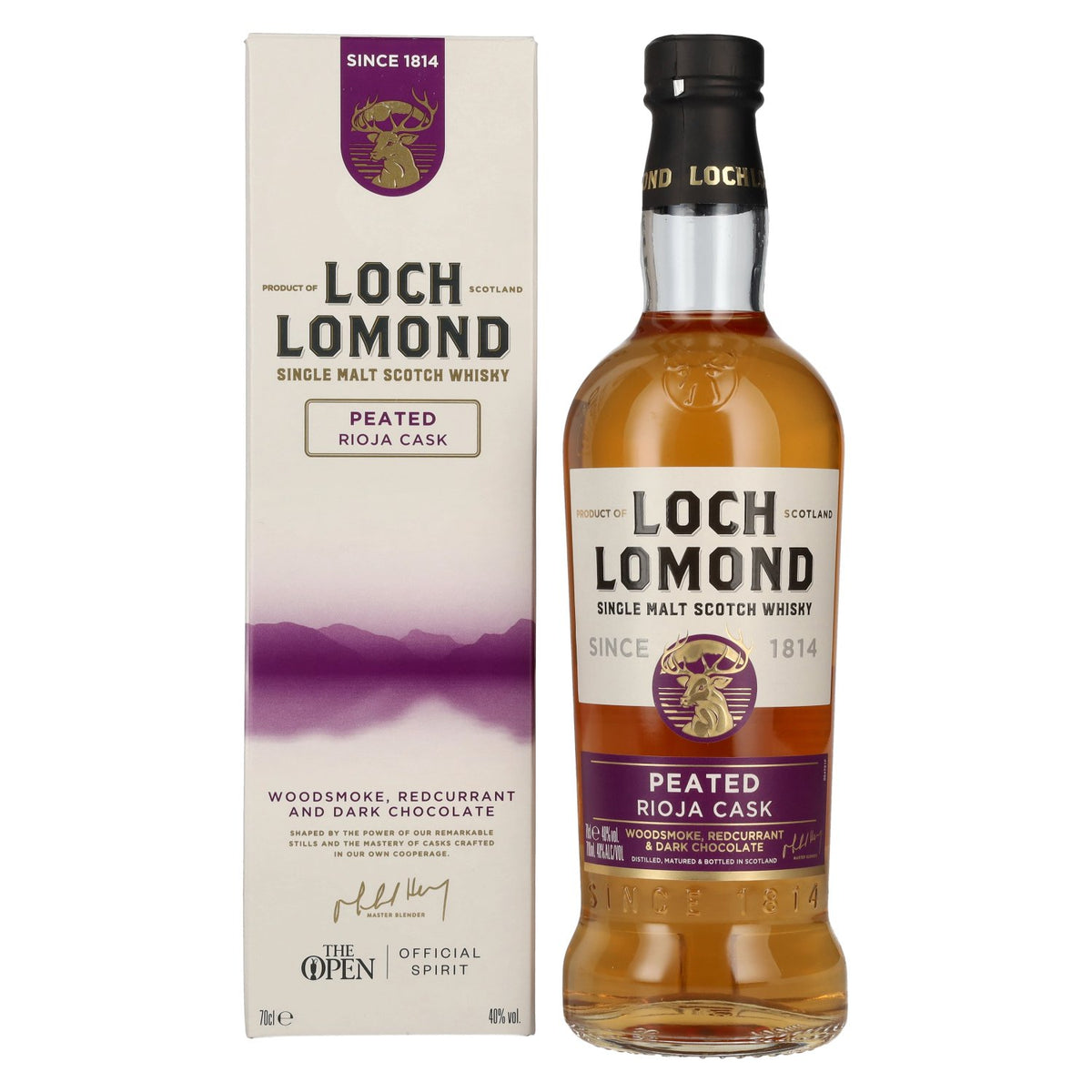Loch Lomond THE ORIGINAL Peated Rioja Cask Single Malt 40% Vol. 0.7l in Gift Box