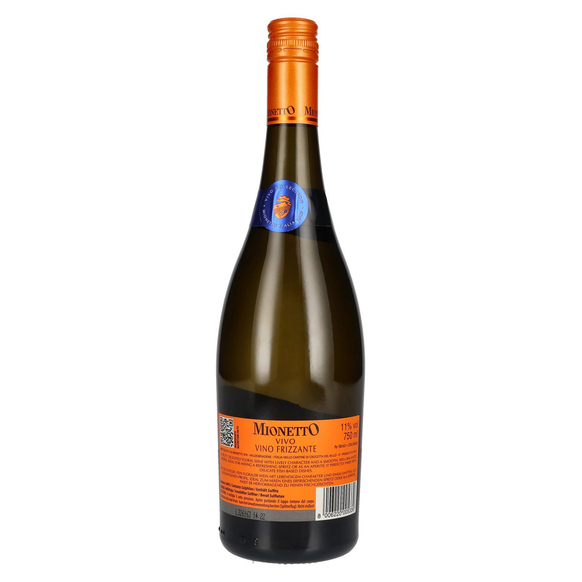 Mionetto VIVO Sparkling Wine 11% ABV 0.75l
