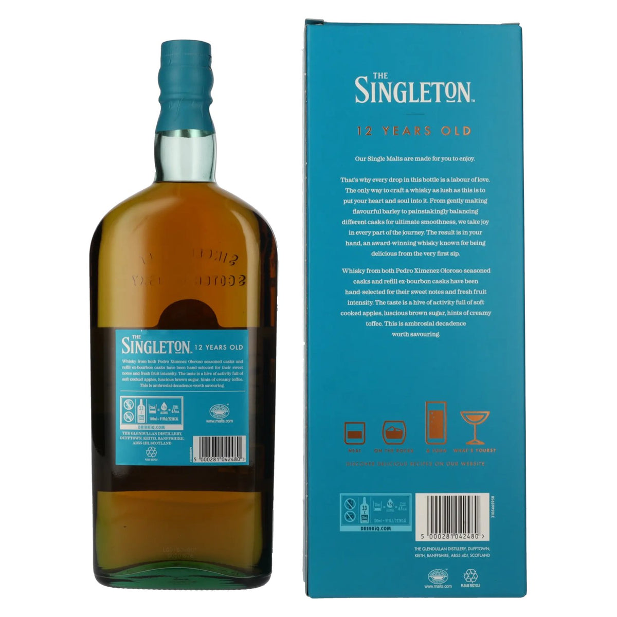 The Singleton GLENDULLAN 12 Years Old 40% vol. 1 litre in a gift box