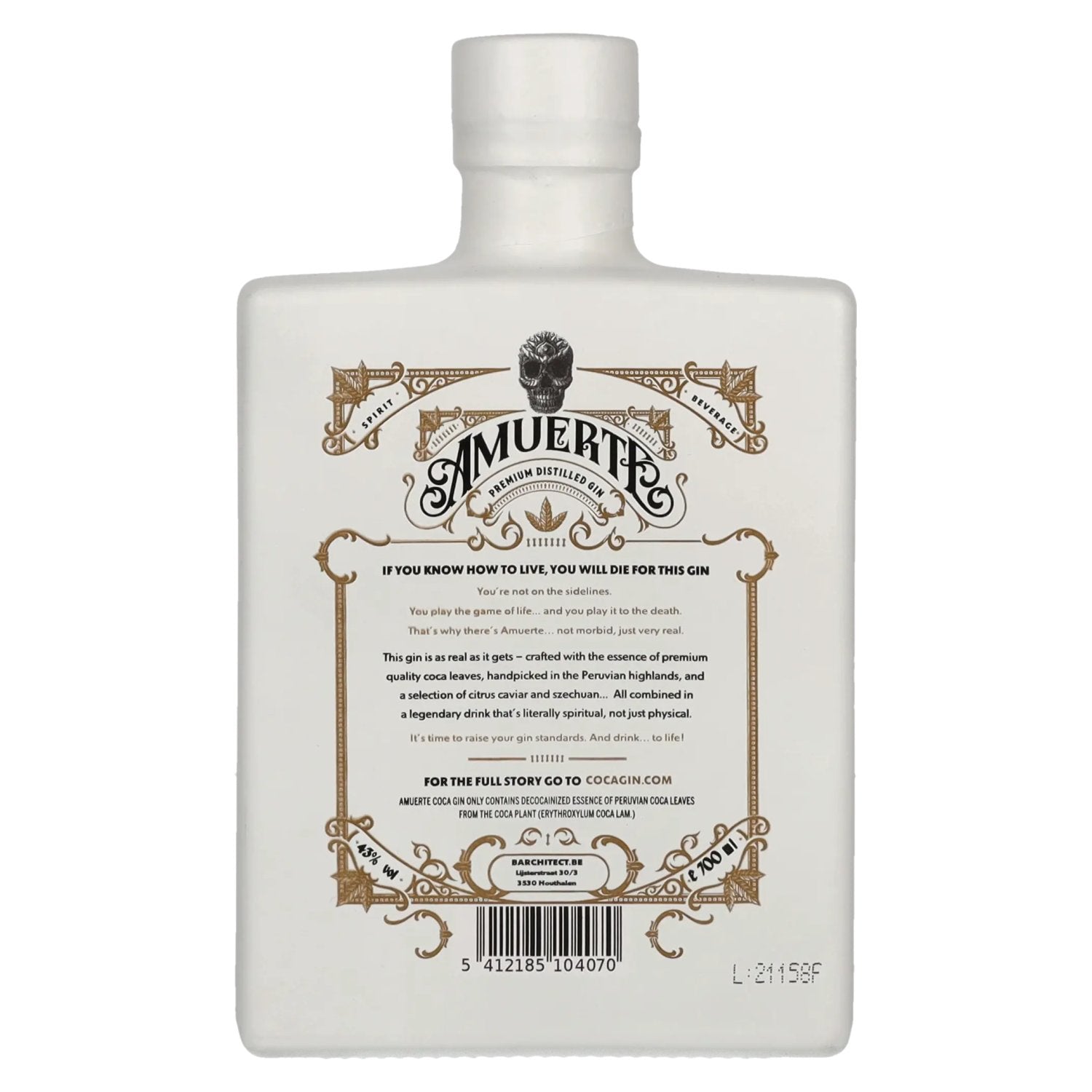 Amuerte COCA GIN - White Edition 43% Vol. 0.7L