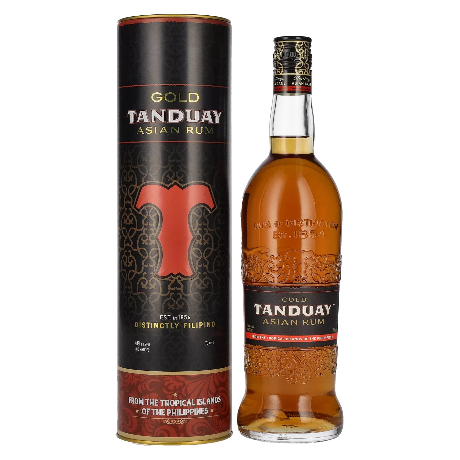Tanduay Asian Rum Gold 40% Vol. 0.7l in Tin Box