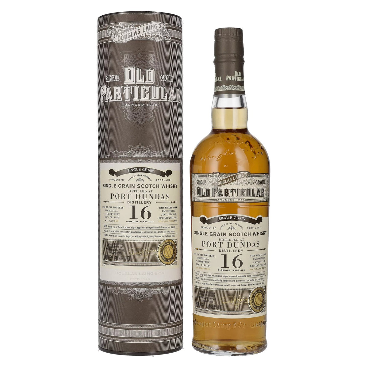 Douglas Laing OLD PARTICULAR Port Dundas 16 Years Old Single Grain Cask 2004 48.4% Vol. 0.7L in gift box