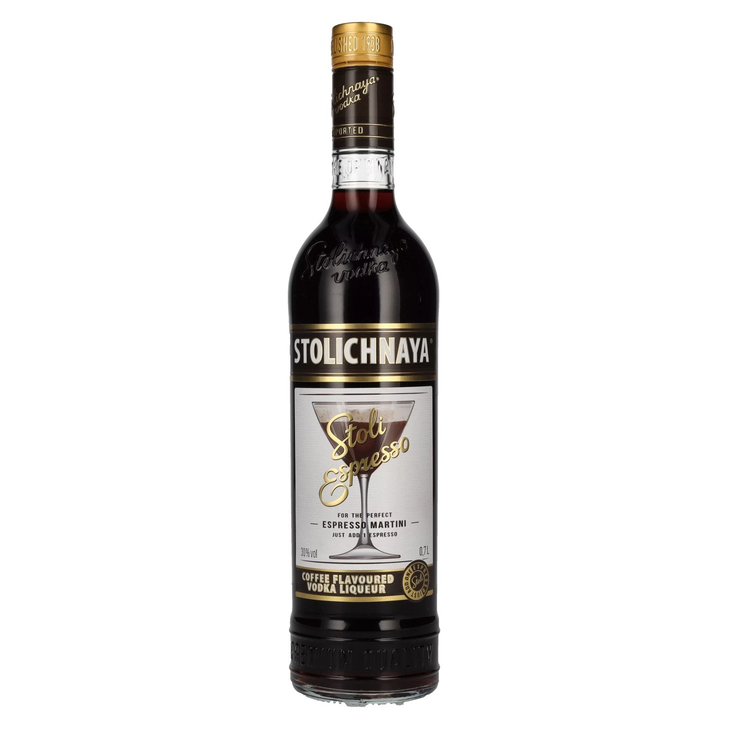 Stolichnaya Espresso Coffee Flavoured Premium Vodka FKP 30% Vol. 0,7l